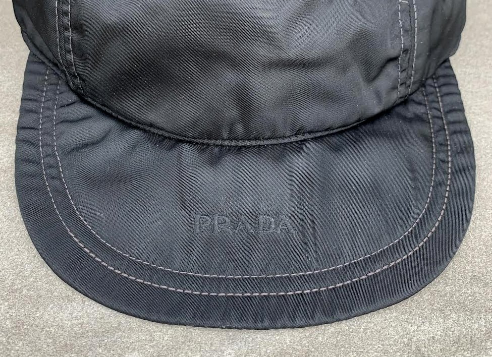 Prada Black 5 Panel Strapback (Size XL) — RootsBK